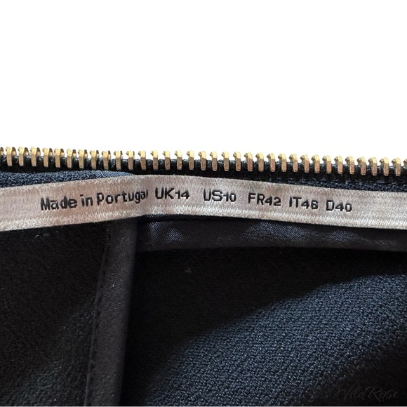 ROLAND MOURET BLACK CUT OUT LONG SLEEVE MINI DRESS SZ 10 - Picture 10 of 11